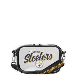 Pittsburgh Steelers NFL Monty Script Clear Crossbody Bag