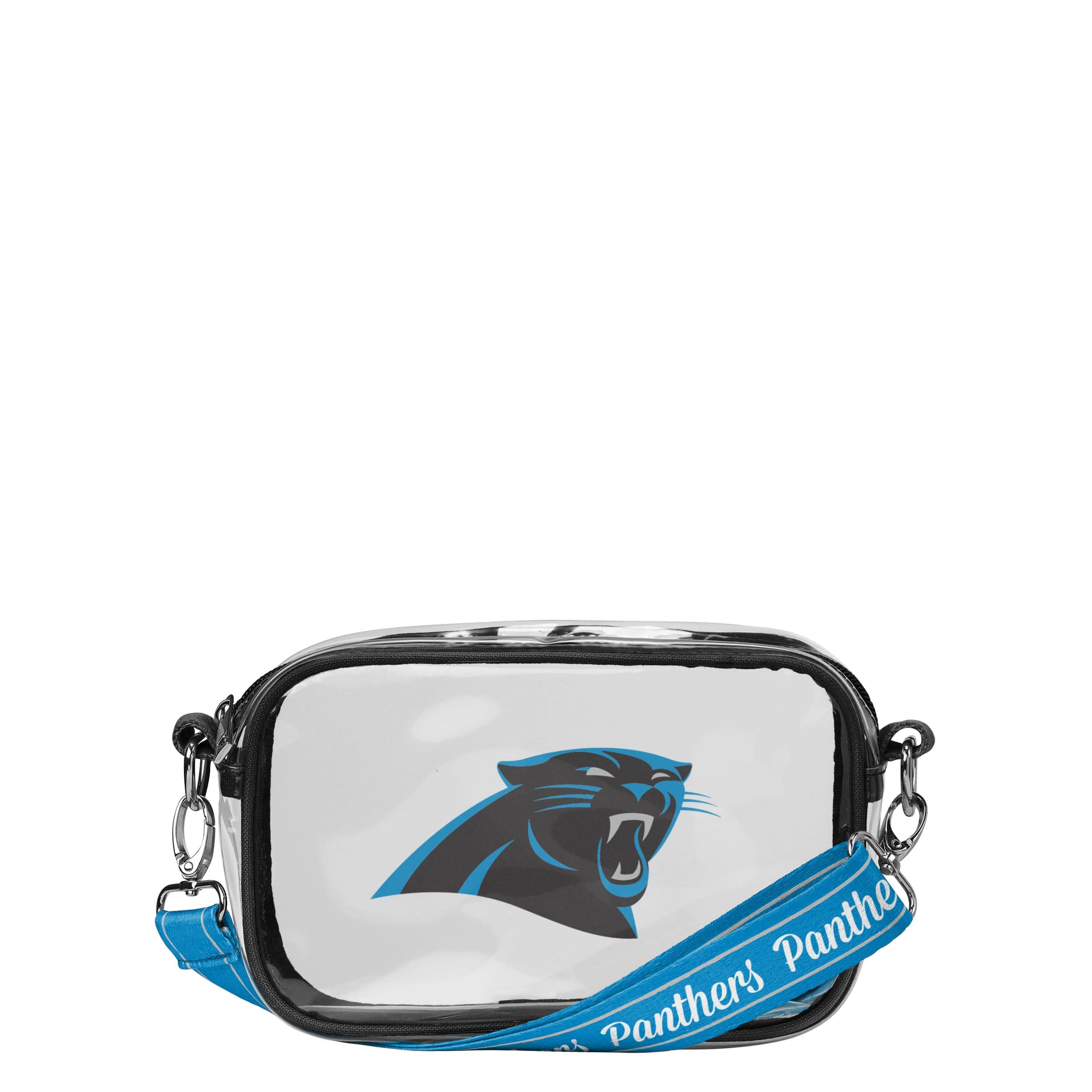 Carolina Panthers NFL Team Stripe Clear Crossbody Bag (PREORDER - Ships Mid November)