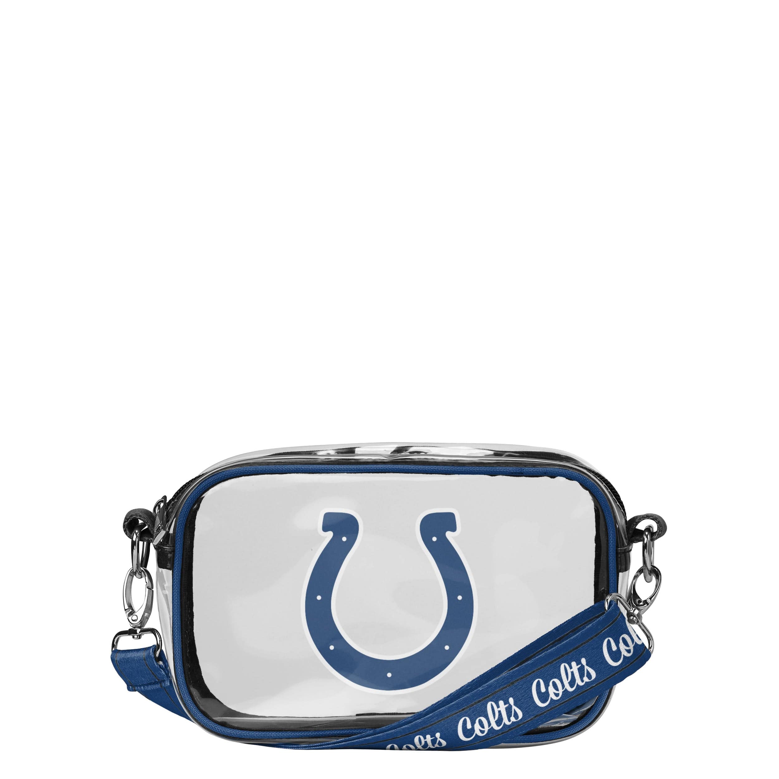 Indianapolis Colts NFL Team Stripe Clear Crossbody Bag (PREORDER - Ships Mid November)