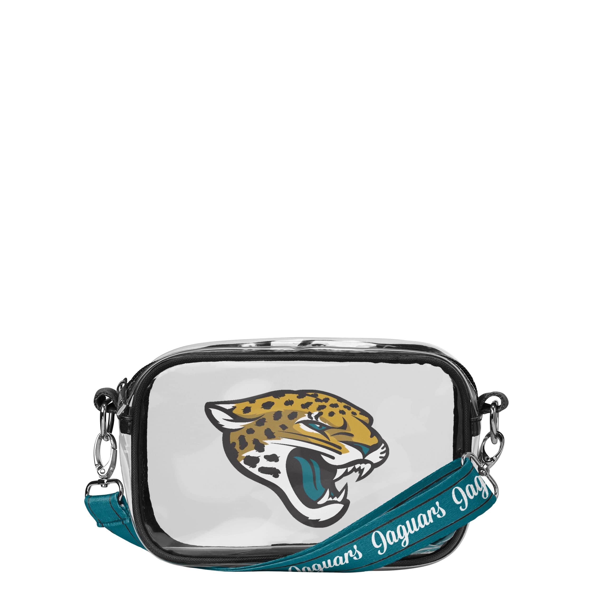 Jacksonville Jaguars NFL Team Stripe Clear Crossbody Bag (PREORDER - S