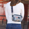 New England Patriots NFL Team Stripe Clear Crossbody Bag