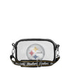 Pittsburgh Steelers NFL Team Stripe Clear Crossbody Bag