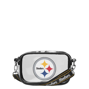 Pittsburgh Steelers NFL Team Stripe Clear Crossbody Bag