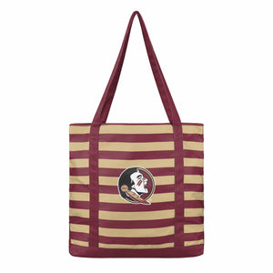 Florida State Seminoles NCAA Team Stripe Canvas Tote Bag