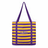 LSU Tigers NCAA Team Stripe Canvas Tote Bag