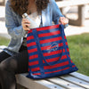 Buffalo Bills NFL Team Stripe Canvas Tote Bag