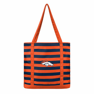 Denver Broncos NFL Team Stripe Canvas Tote Bag