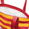 Kansas City Chiefs NFL Team Stripe Canvas Tote Bag