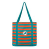 Miami Dolphins NFL Team Stripe Canvas Tote Bag