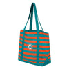 Miami Dolphins NFL Team Stripe Canvas Tote Bag