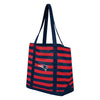 New England Patriots NFL Team Stripe Canvas Tote Bag