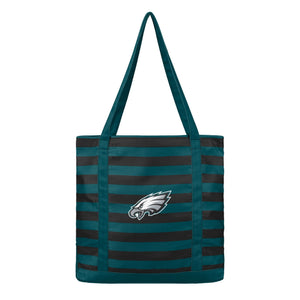 Philadelphia Eagles NFL Team Stripe Canvas Tote Bag