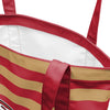 San Francisco 49ers NFL Team Stripe Canvas Tote Bag