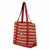 San Francisco 49ers NFL Team Stripe Canvas Tote Bag