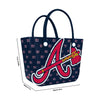 Atlanta Braves MLB Big Logo Mini Print Tailgate Tote Bag (PREORDER - SHIPS MID MARCH 2025)