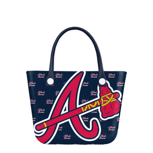 Atlanta Braves MLB Big Logo Mini Print Tailgate Tote Bag