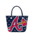 Atlanta Braves MLB Big Logo Mini Print Tailgate Tote Bag