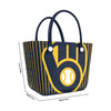 Milwaukee Brewers MLB Pinstripe Tailgate Tote Bag