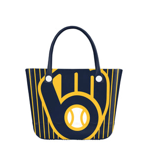 Milwaukee Brewers MLB Pinstripe Tailgate Tote Bag