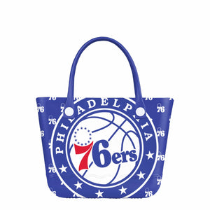 Philadelphia 76ers Big Logo Mini Print Tailgate Tote Bag