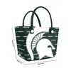 Michigan State Spartans NCAA Big Logo Mini Print Tailgate Tote Bag