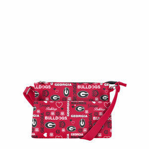 Georgia Bulldogs NCAA Logo Love Crossbody Purse