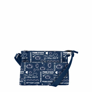 Penn State Nittany Lions NCAA Logo Love Crossbody Purse