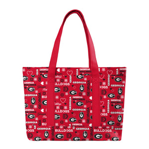 Georgia Bulldogs NCAA Logo Love Tote Bag