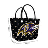 Baltimore Ravens NFL Big Logo Mini Print Tailgate Tote Bag (PREORDER - SHIPS LATE DECEMBER)