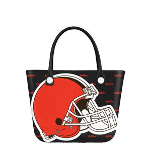 Cleveland Browns NFL Big Logo Mini Print Tailgate Tote Bag