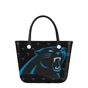 Carolina Panthers NFL Big Logo Mini Print Tailgate Tote Bag