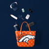 Denver Broncos NFL Big Logo Mini Print Tailgate Tote Bag (PREORDER - SHIPS LATE DECEMBER)