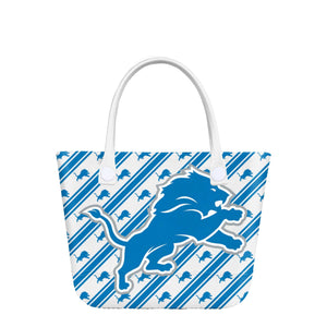 Detroit Lions NFL Big Logo Mini Print Tailgate Tote Bag