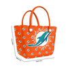 Miami Dolphins NFL Big Logo Mini Print Tailgate Tote Bag (PREORDER - SHIPS END OF JUNE)