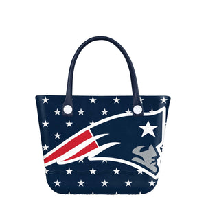 New England Patriots NFL Big Logo Mini Print Tailgate Tote Bag