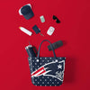 New England Patriots NFL Big Logo Mini Print Tailgate Tote Bag (PREORDER - SHIPS LATE DECEMBER)