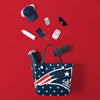 New England Patriots NFL Big Logo Mini Print Tailgate Tote Bag