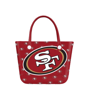 San Francisco 49ers NFL Big Logo Mini Print Tailgate Tote Bag