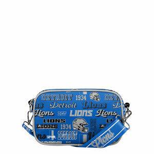 Detroit Lions NFL Repeat Retro Print Nylon Crossbody Bag (PREORDER - SHIPS EARLY DECEMBER)