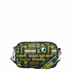 Green Bay Packers NFL Repeat Retro Print Nylon Crossbody Bag (PREORDER - SHIPS EARLY DECEMBER)