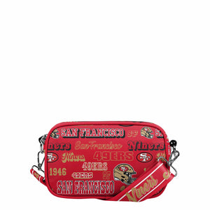 San Francisco 49ers NFL Repeat Retro Print Nylon Crossbody Bag (PREORDER - SHIPS EARLY DECEMBER)