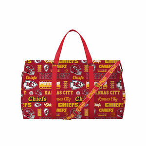 Kansas City Chiefs NFL Repeat Retro Print Nylon Weekender Duffle Bag (PREORDER - SHIPS MID MARCH)