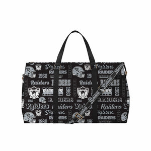 Las Vegas Raiders NFL Repeat Retro Print Nylon Weekender Duffle Bag (PREORDER - SHIPS MID MARCH)