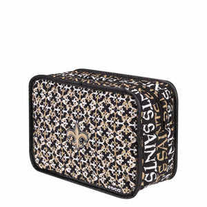 New Orleans Saints NFL Quilted Printed Cosmetic Bag