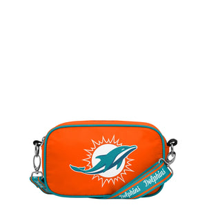 Miami Dolphins NFL Team Logo Crossbody Bag