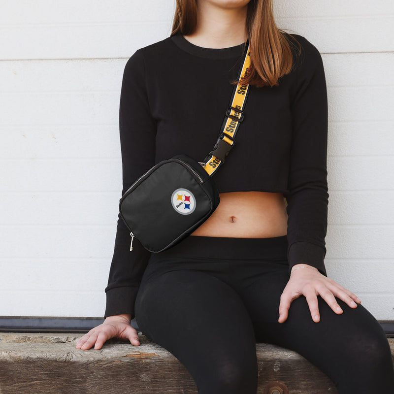 Pittsburgh Steelers NFL Team Stripe Crossbody Bag