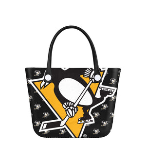 Pittsburgh Penguins NHL Big Logo Mini Print Tailgate Tote Bag
