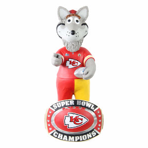 Kansas City Chiefs NFL Super Bowl LVII Champions KC Wolf 18 in Mascot Bobblehead