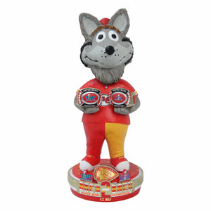 Kansas City Chiefs NFL Super Bowl LVIII Champions KC Wolf Mascot Bobblehead