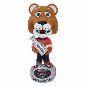 Florida Panthers NHL 2024 Stanley Cup Champions Stanley C Panther Ring Base Mascot Bighead Bobblehead